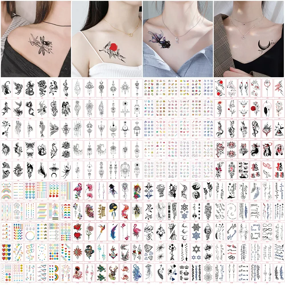 

NEW2023 Tatuajes Temporales Sexy Fake Tattoo For Woman Hands Arm Body Waterproof Temporary Tattoos Tatouage Temporaire Femme