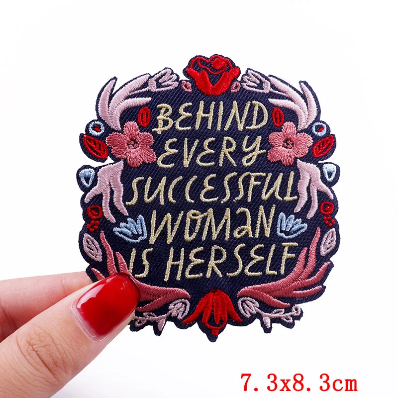 Вышитые нашивки Catoon с буквами и цветами на одежду самодельные в стиле рок-н-ролл