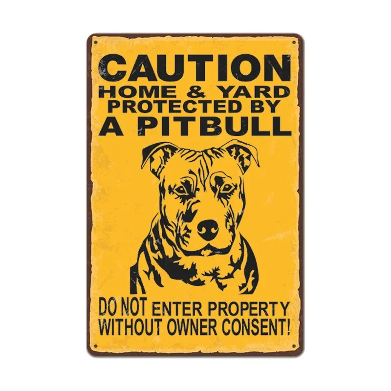 

Металлические жестяные знаки в виде собаки, винтажный плакат, Остерегайтесь собаки, ретро жестяные пластины, настенные наклейки для украшения сада, семейного дома, двери