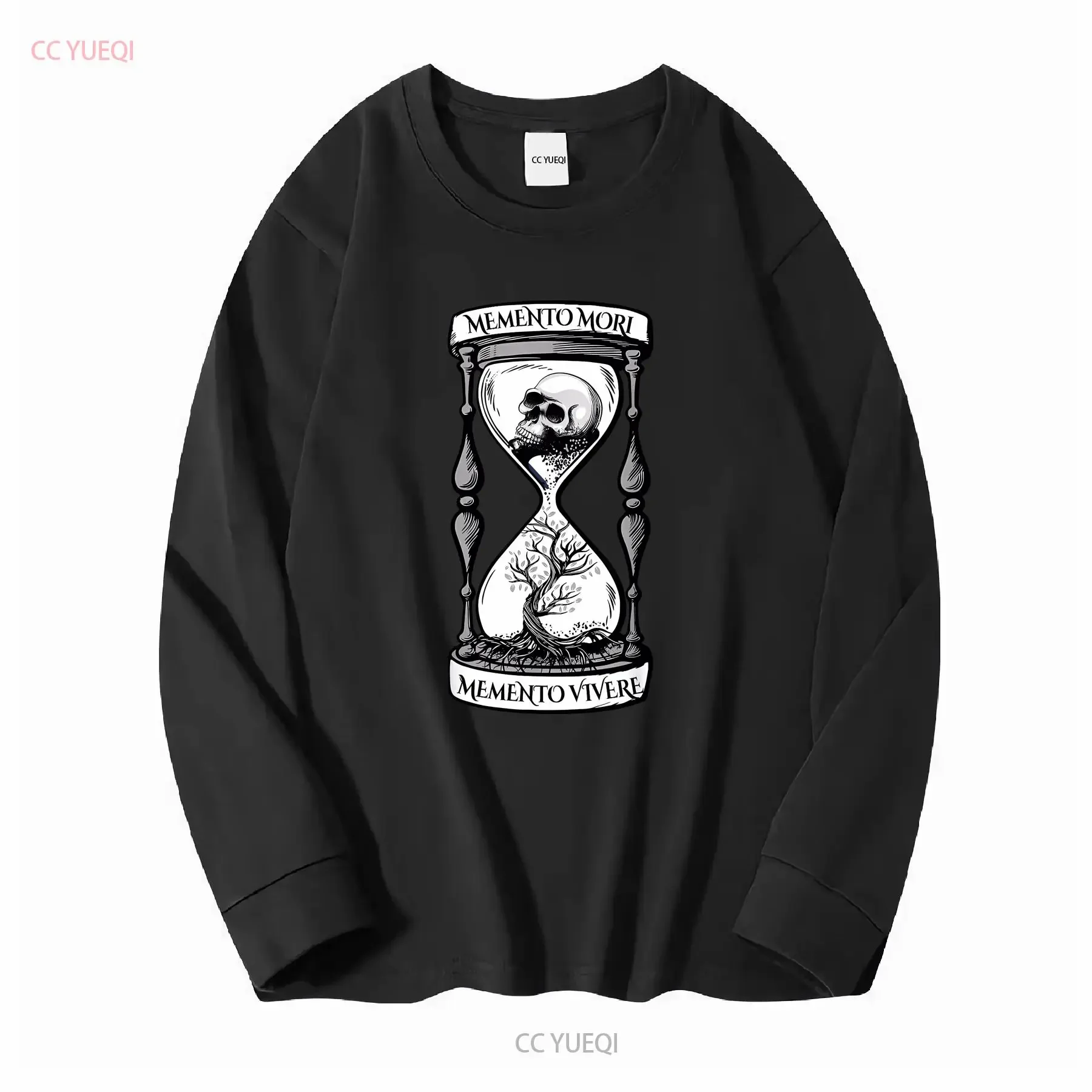 Фото НОВАЯ ОГРАНИЧЕННАЯ футболка Memento Mori Vivere Skull Design Stoic, винтажный потертый топ для повседневной носки, унисекс, стильная, универсальная, мягкая №3