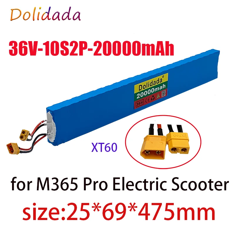 

10S2P 36 в 20000 мАч встроенный 15а BMS 37 в 42 в 18650 Φ для M365 Pro Электрический скутер расширенные батареи
