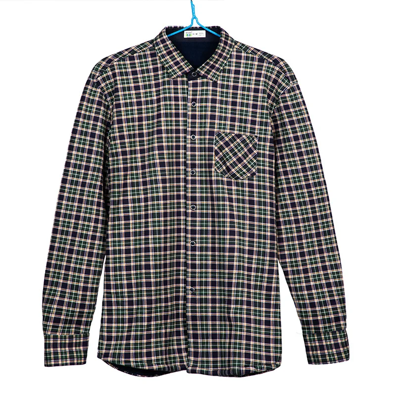 Fashionable and Upscale Men's Shirt, Plush and Thick Thermal Shirt, Winter Thermal Personality Check Cardigan, 2022 New Clothes