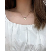 2022 vintage simple gold color geometric necklace for womenmen fashion korea party pendants choker jewelry gifts