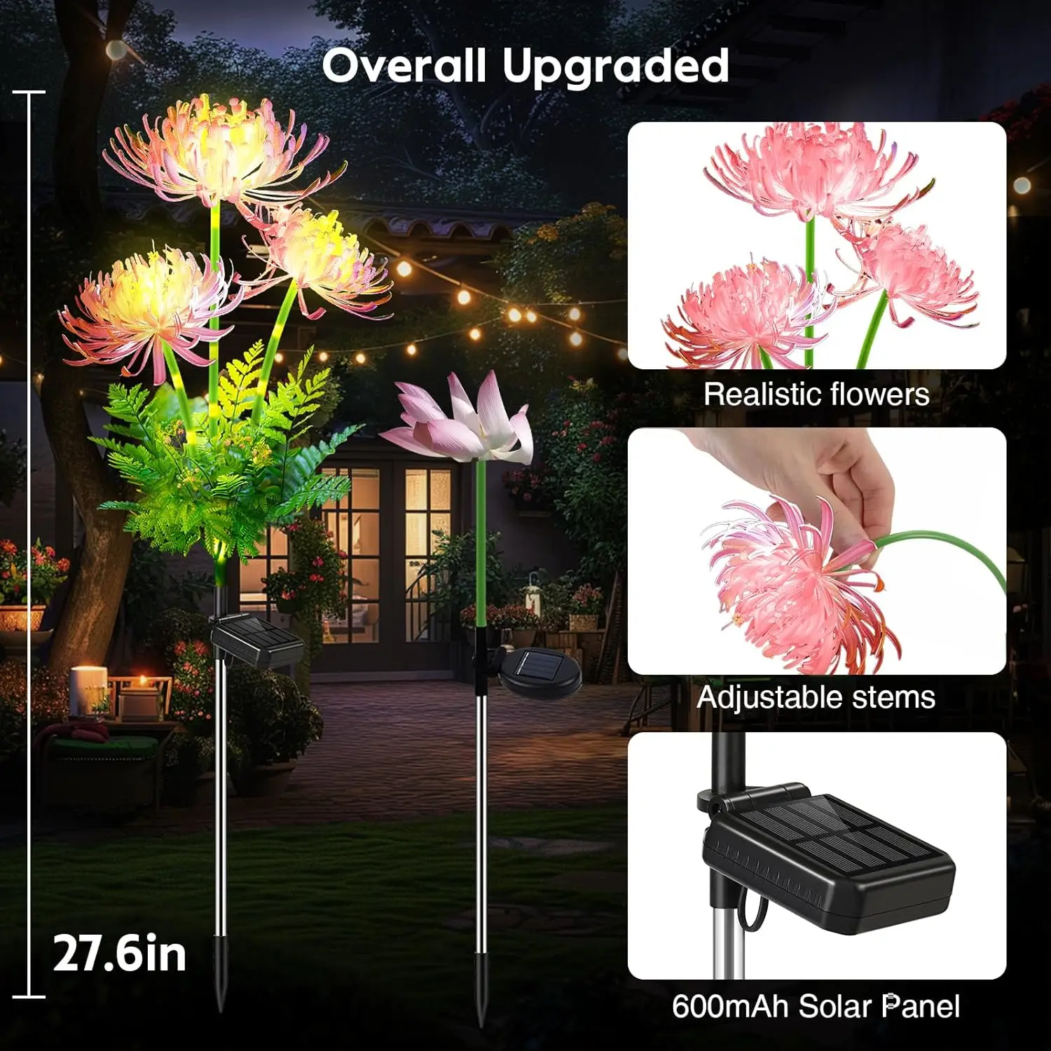 Водонепроницаемый IP65 Светодиодный Садовый Фонарь На Солнечной Энергии Уличная