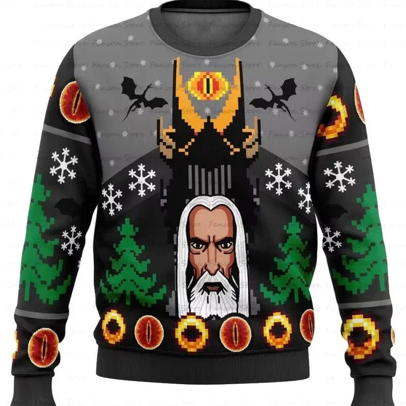 Фото Властелин колец Filthy Hobitses Ugly Christmas свитер с героями мультфильмов аниме для женщин и мужчин пуловеры топы модная толстовка с капюшоном для пар №1