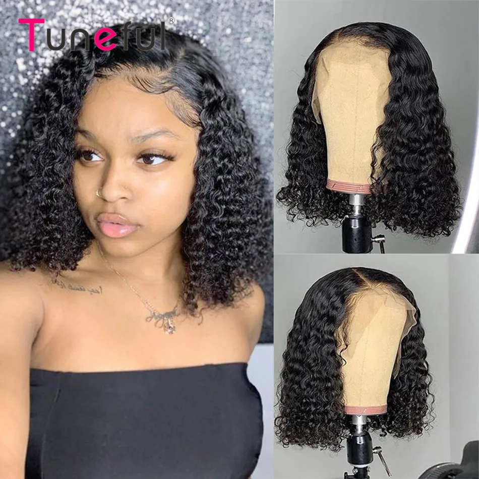 

Short Curly Bob Wigs Human Hair Wigs For Women 13x4 Lace Front Human Hair Wigs Brazilian Curly Lace Frontal Human Hair Bob Wigs