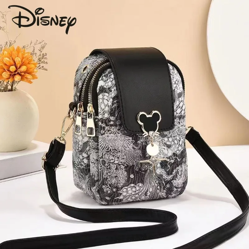 

Disney's New Mickey Women's Crossbody Bag Fashionable High Quality Girls' Mobile Bag Casual Multifunctional Storage Women's Bag