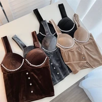 spaghetti strap camis for women velvet crop top woman tank tops off shoulder boho holiday sequins camisole new trend