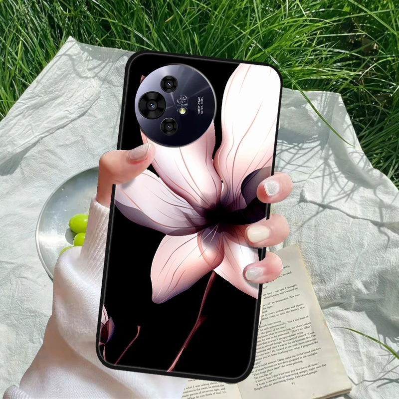 Для TCL 50 Pro Nxtpaper 5G Чехол 3D Flower Мягкий рельефный тисненый силиконовый чехол для ТПУ