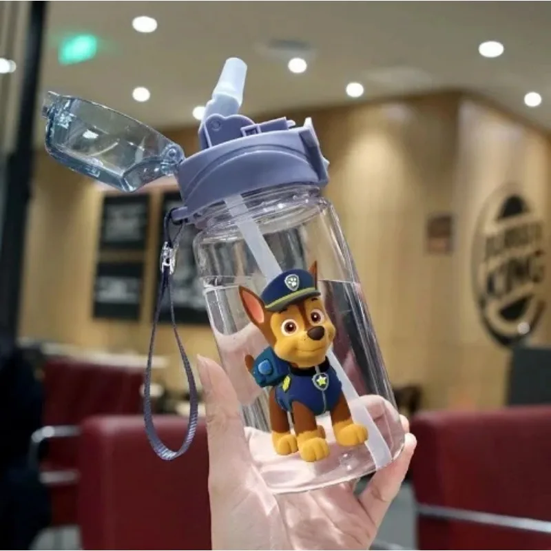 Фото Детская бутылка для воды Paw Patrol, 550 мл, с соломинкой, герметичная, для малышей, для мальчиков и девочек, для путешествий, школы, спорта №2