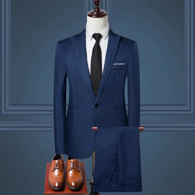 

Fashion Business Casual Korean Suit Two Pieces Set