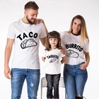 Футболка для мамы и папы, с рисунком Тако