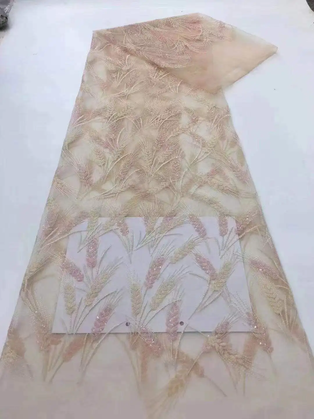 Рисунок уха риса Новинка Модная стильная французская Кружевная Ткань 5