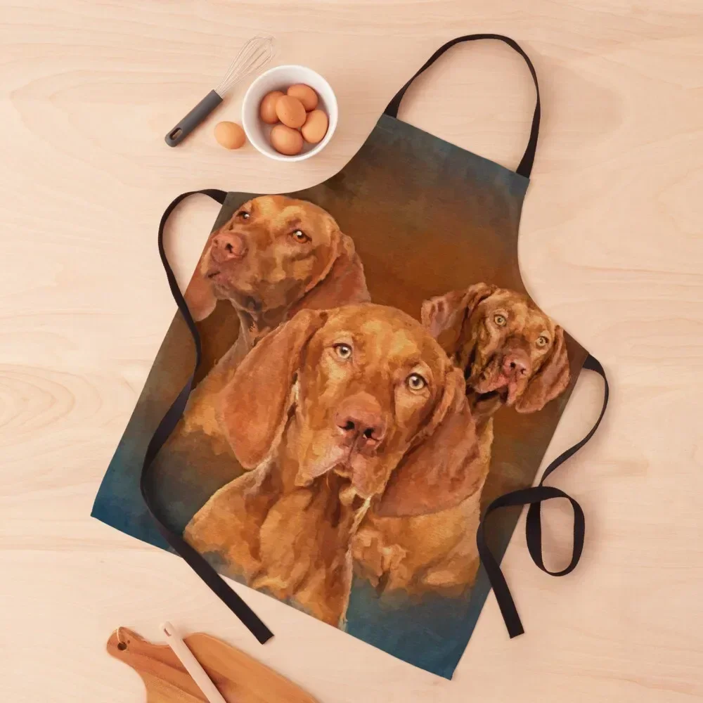 Vizsla-Угорская указка фартук с коллажем платье мужской кухонный