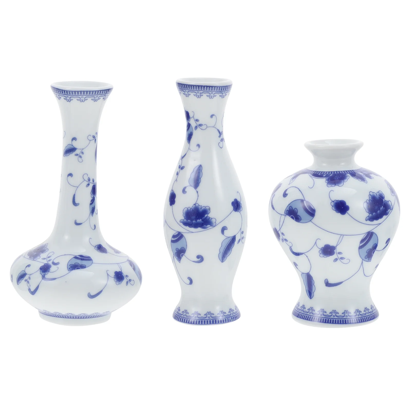 

3Pcs Ceramic Flower Arranging Vases Ceramic Ornaments Ceramic Flower Holders