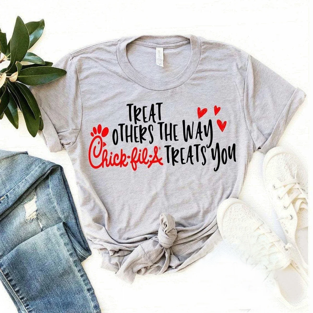 

Treat Others The Way Chick Fil A Treats You Shirt Chick Fil A Sayings Tee Women tshirt Tops