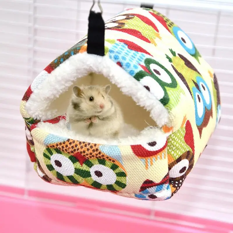 Гамак для хомяка морская свинка хлопковое гнездо подвесная кровать моющаяся