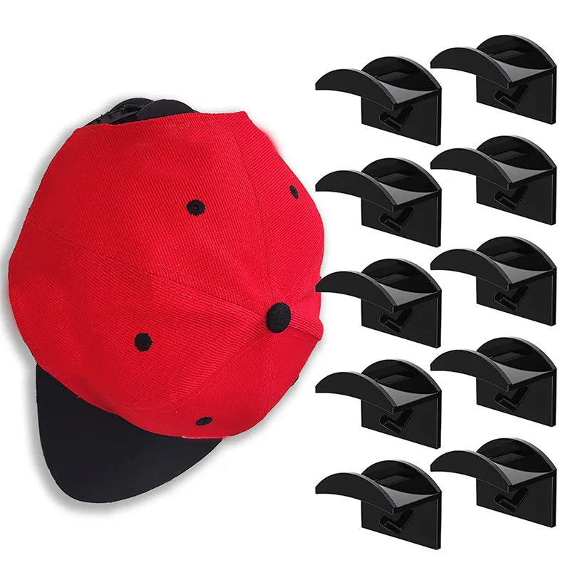 

10Pcs Baseball Cap Rack Hat Holder Rack Hat Organizer Storage Modern Baseball Caps Hangers Rack Hanging Organizer for Door Wall