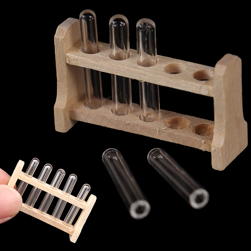 

New 1:12 Toy Laboratory Test Tube Rack Set L 3.7cm Dollhouse Miniature