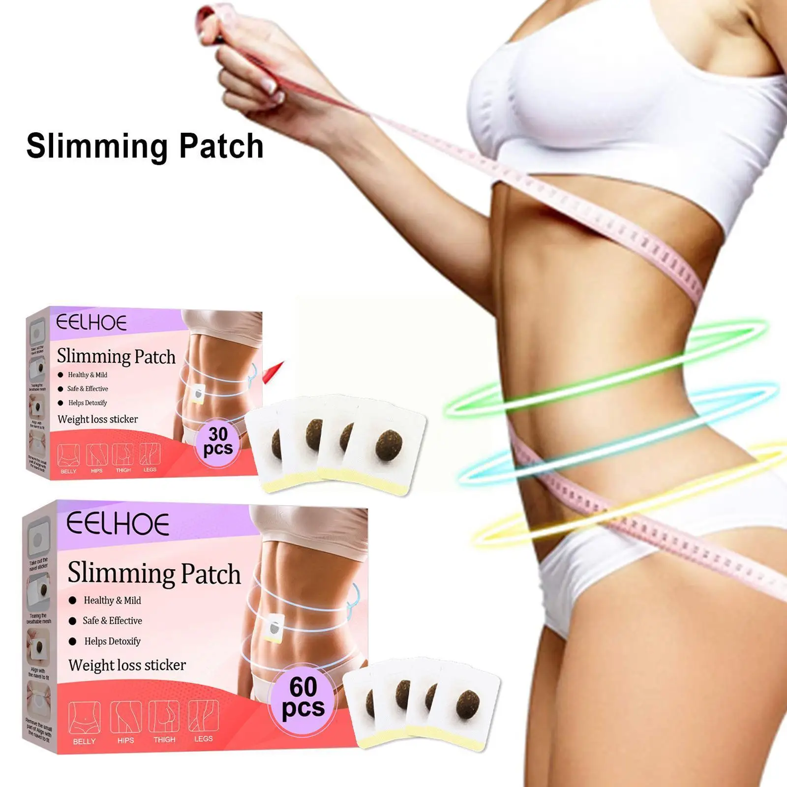 

30/60pcs Slim Patch Navel Sticker Fat Burning For Losing Weight Cellulite Fat For Weight Loss Paste Belly Waist N0y6