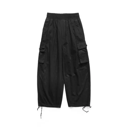 

Multi-Pocket Cargo Pants Men's Casual Solid Colour Straight Pants Baggy Wide-leg Cropped Pants Men Ankle-length Pants