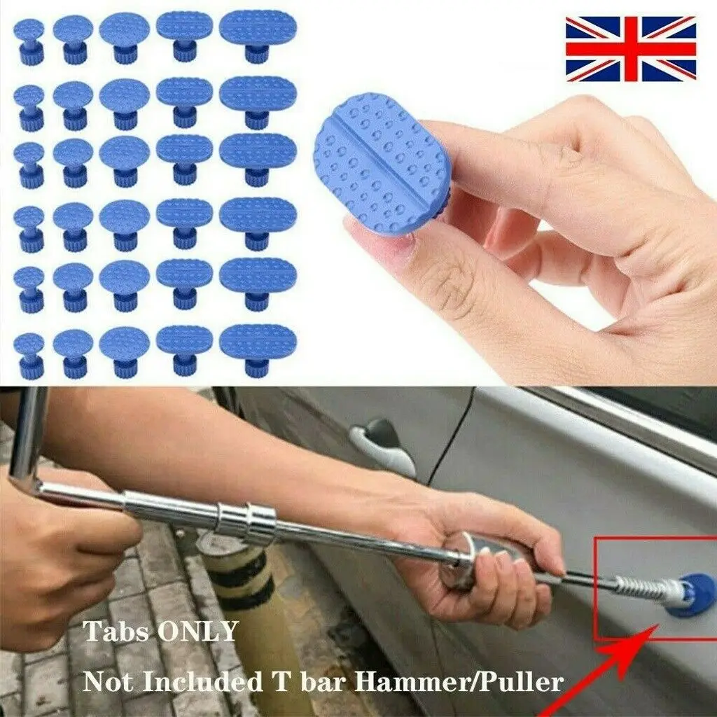 

30Pcs Car Paintless Dent Puller Slide Hammer Repair Tabs Removal Tool Hail Tabs