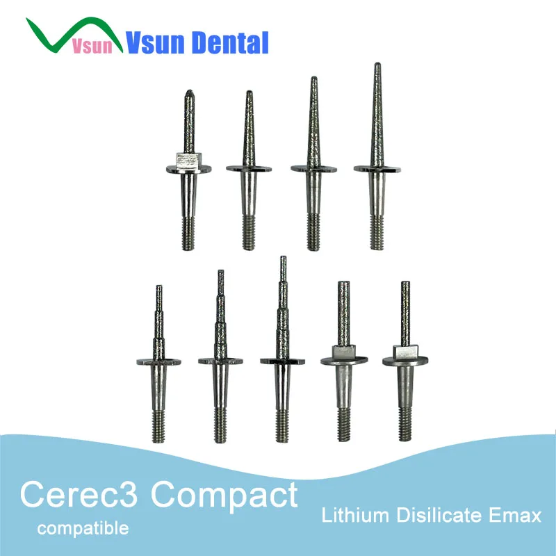 

006 Sirona Cerec Компактная фрезерная боре с 3 вlab Цилиндрическая боре с заостренным бором Конусная боре с 10-ступенчатым борром 12-цилиндровый бор для Emax