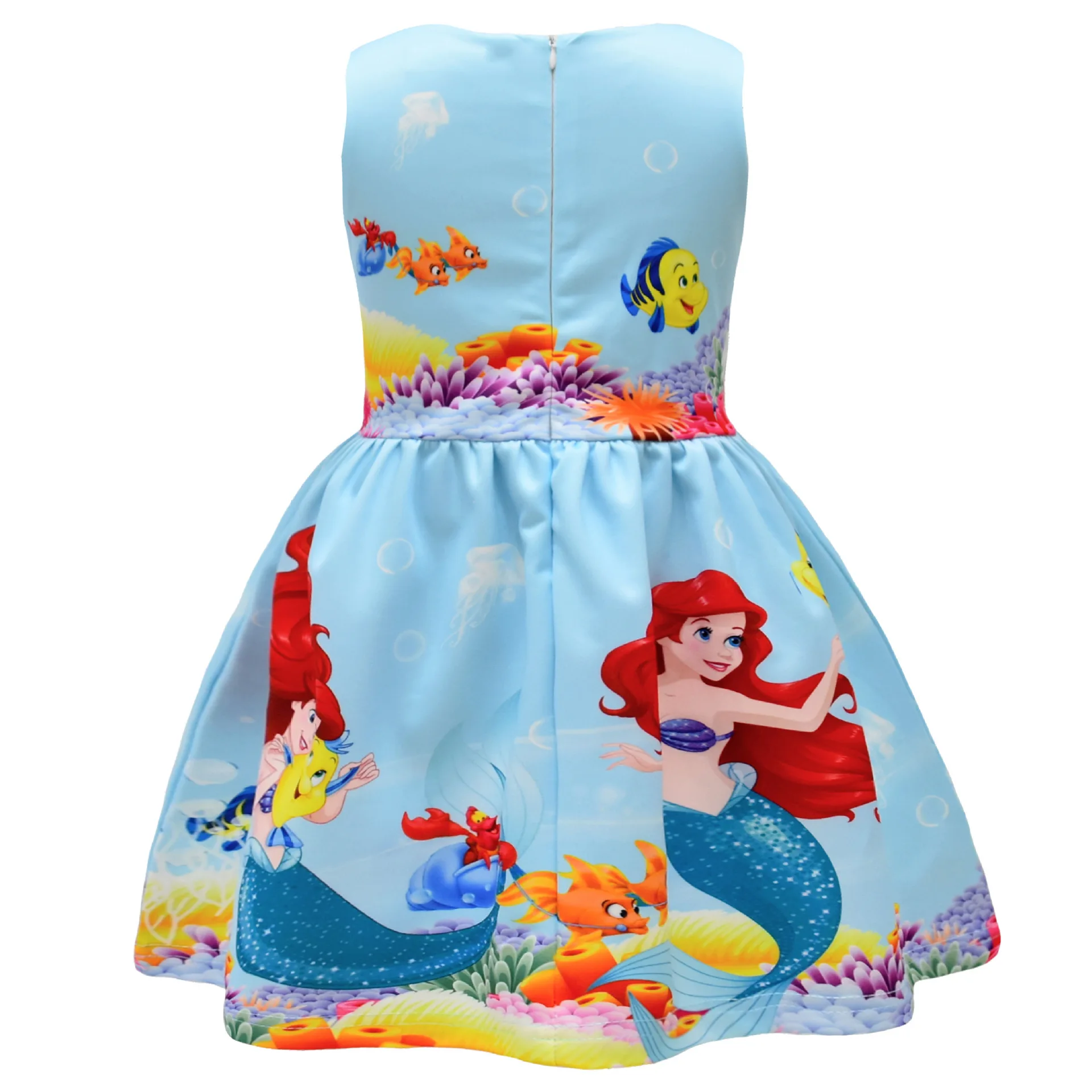 2021 летнее платье с короткими рукавами для маленьких девочек принтом из