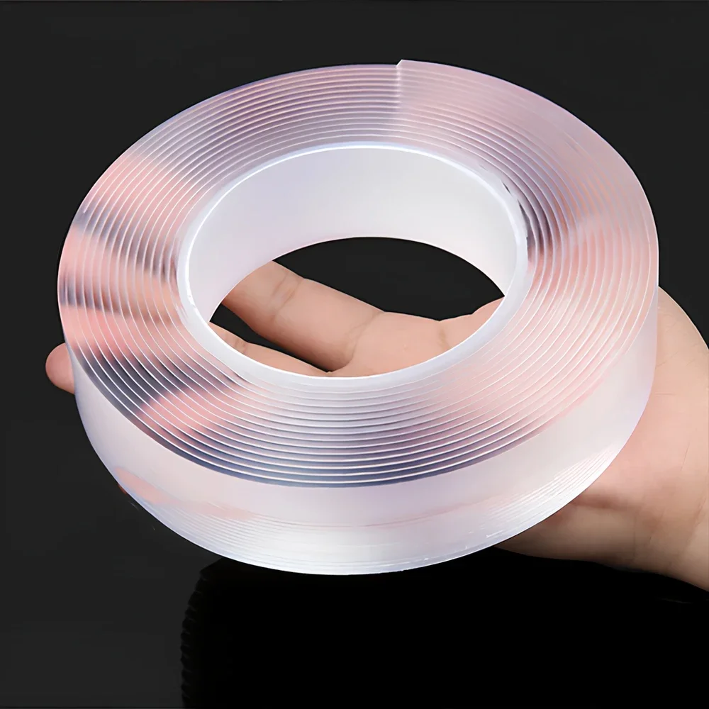 

Нано-лента, водонепроницаемые наклейки на стену, многоразовые термостойкие наклейки для ванной комнаты, украшения дома и кухни, прозрачный двухсторонний монстр