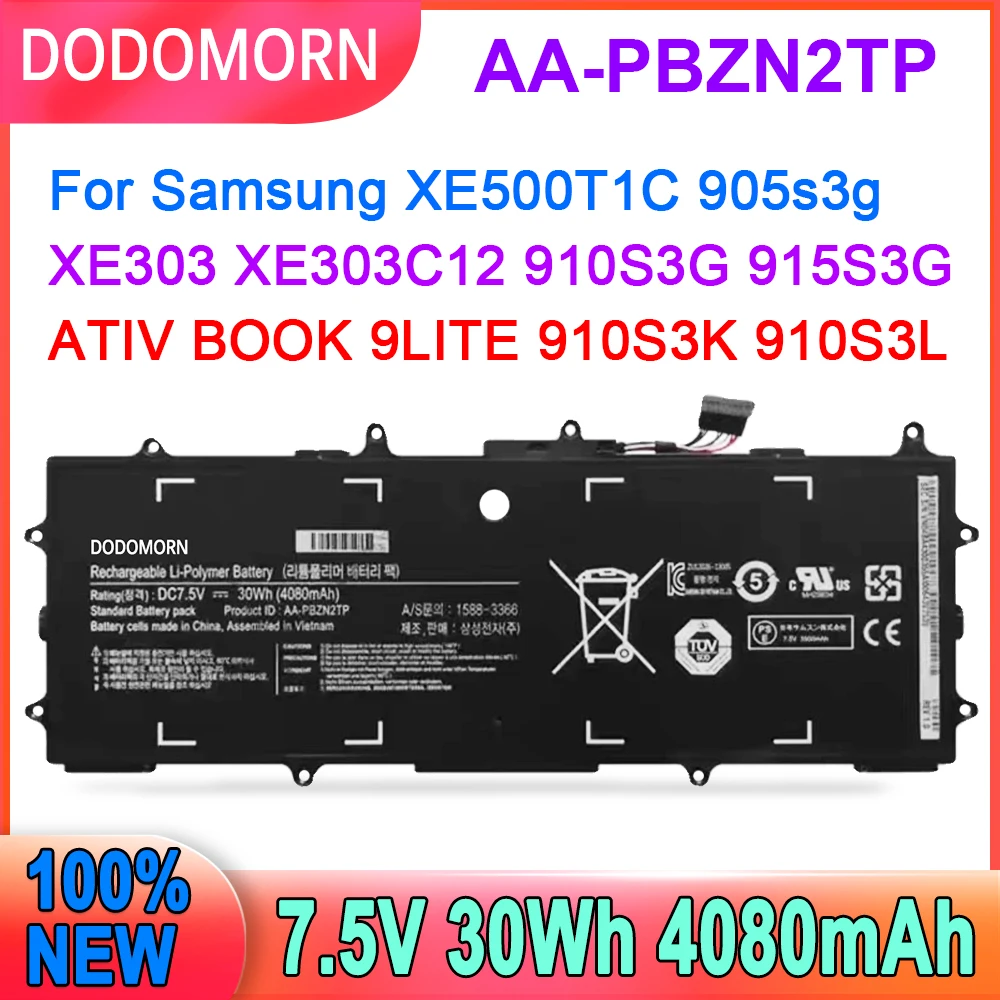 Аккумулятор DODOMORN для ноутбука Samsung Chromebook AA-PBZN2TP XE500T1C- 910S3G, высокое качество
