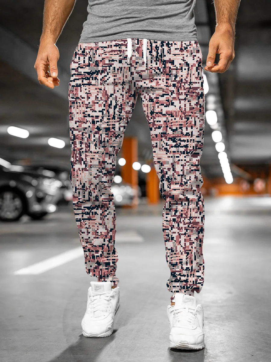 

Mens Pants 3D Printed Elasticated Trousers Hip Hop Streetwear Pants Men