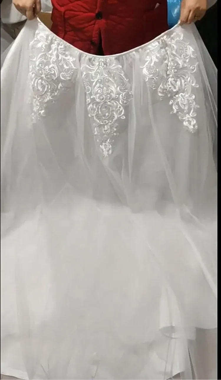 Свадебные платья русалки с аппликациями по индивидуальному заказу халат De Mariee