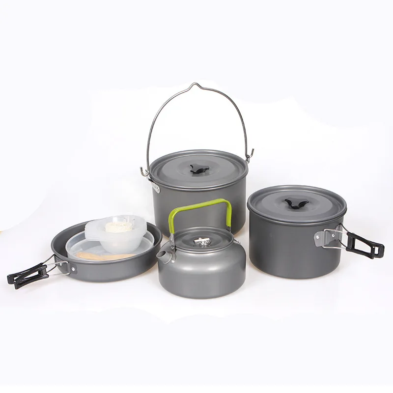 5-6 Person Outdoor Camping Pot Set Portable Pot Set Outdoor Camping Cooker With Teapot DS-700 Pot Set