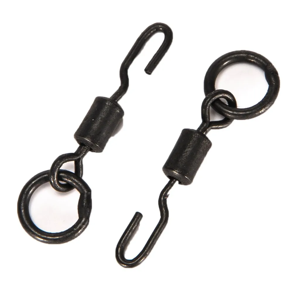 

10/20/50pcs/Bag Spinner Swivels Alloy Copper Ronnie Rigs Carp Fishing Quick Change Swivel Anti-glare Terminal Tackle Pesca Tools