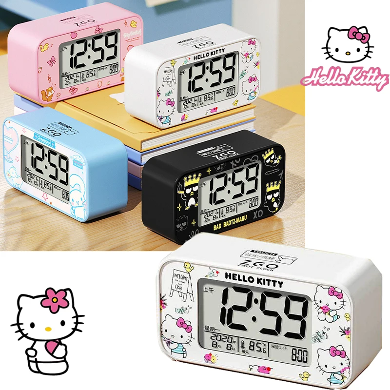 

Original Sanrio HelloKitty Cinnamorol Smart Alarm Clock USB charging Anime Bumblebee Convoy Clock Students Dormitory Alarm Clock