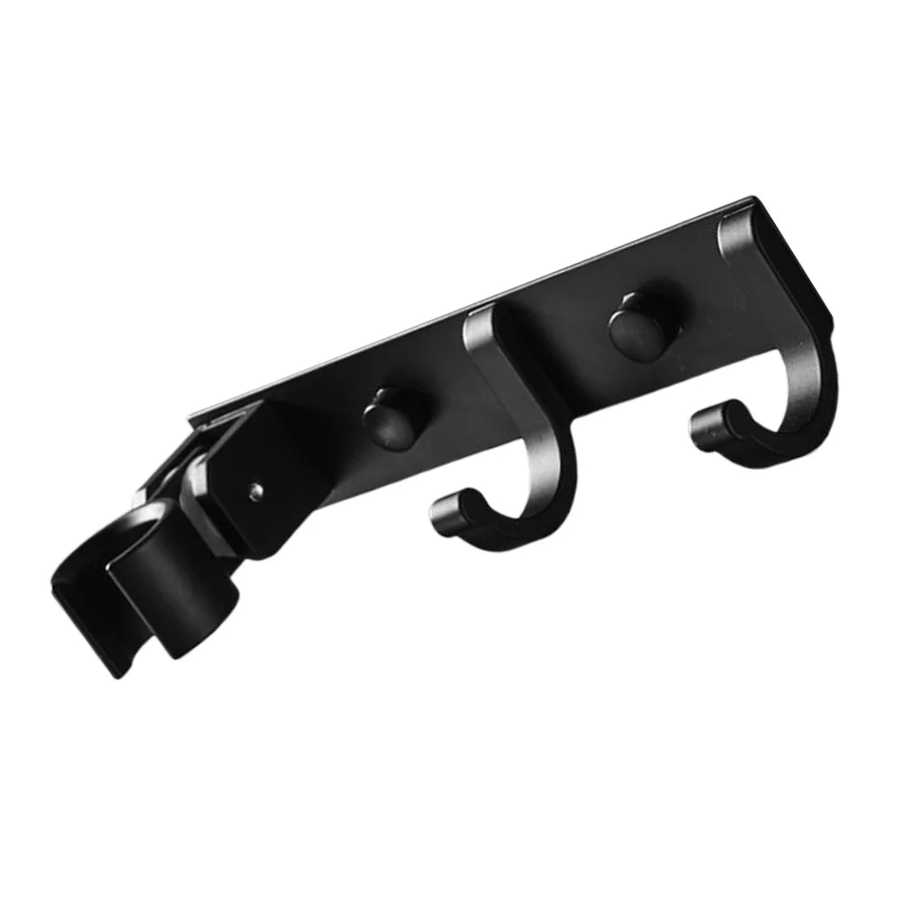 

1 Set Durable Wall Mounted Hooks Bathroom Wall Rack Wall Hanging Hook (Black)