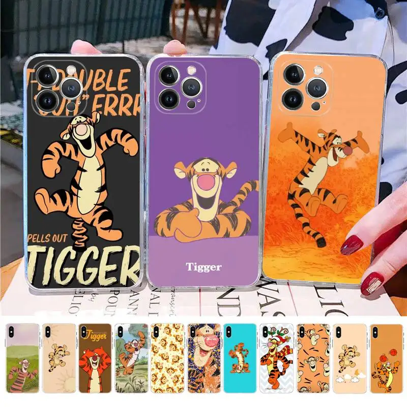 

Disney Cartoon Tigger Phone Case For iPhone 14 11 12 13 Mini Pro XS Max Cover 6 7 8 Plus X XR SE 2020 Funda Shell