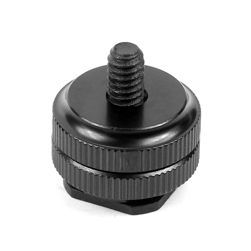 

1/4 Hot Shoe Mount Phone Holder Dual Nut Cold Shoe Adapter Bracket For Double-Layer Camera Hot Shoe Adapter Accessories