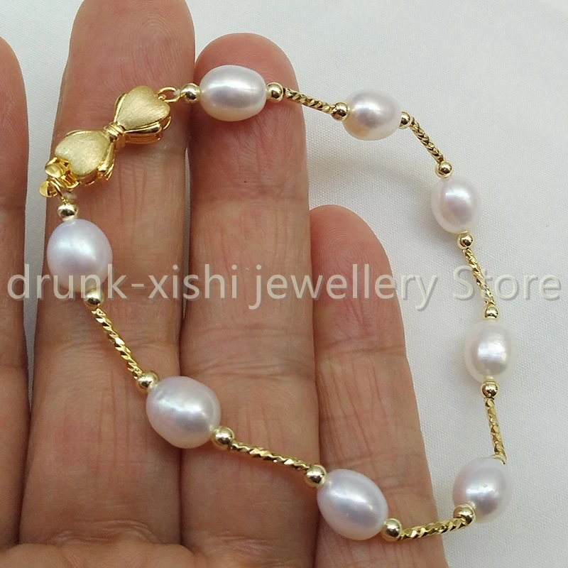 Великолепный Большой натуральный жемчужный браслет AAA + 10-11 мм 7 5-8 дюймов |