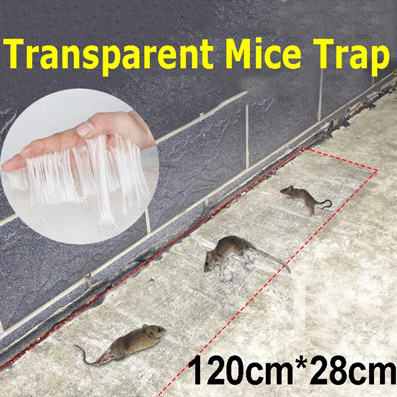

120 x 28cm Invisible And Transparent Rat Killing Magic Carpet Rodents Moles Trap Rat Mice Trap Clear Invisible Mouse Glue Trap