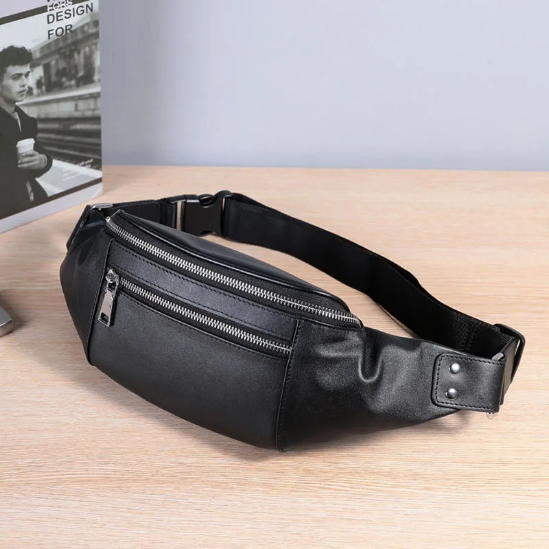 

Мужская кожаная забавная сумка EUMOAN для отдыха, удобная Многофункциональная Сумка, модная уличная нагрудная сумка