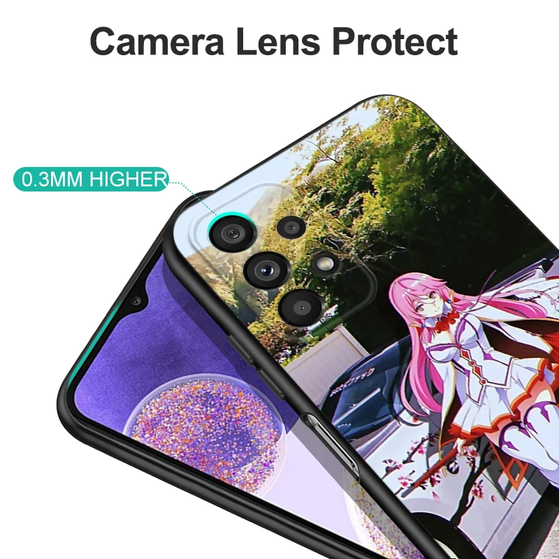 Черный чехол из ТПУ для Samsung Galaxy A03 SM-A035 Core A03S A13 A23 LTE A33 A53 A73 4G 5G Jdm аниме girl