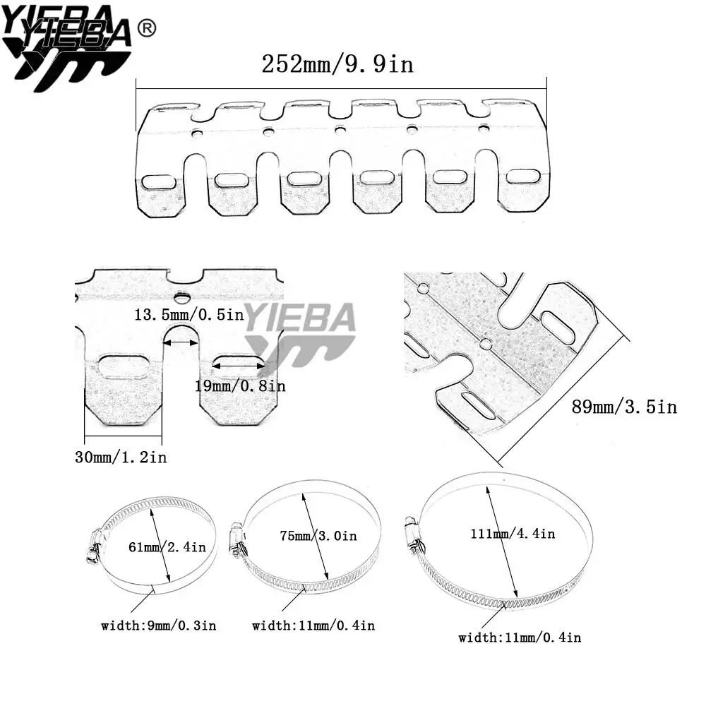 Мотоциклетная выхлопная труба глушителя защита ноги теплозащитный Чехол для YAMAHA