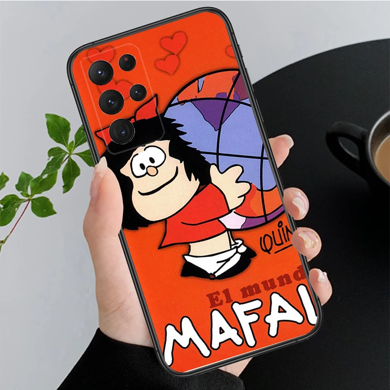 Mafalda чехол для телефона Samsung Galaxy A35 A55 A54 A15 A25 A05s A05 A22 A24 A52 A33 A34 M34 M14 M54 M23 Funda