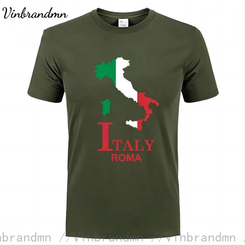 Мужская футболка с итальянской Италией и римскими ромами новая модная одежда