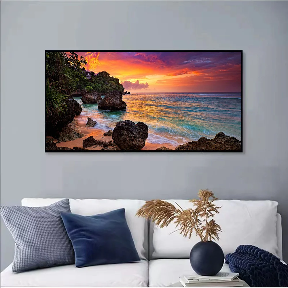 Алмазная 5D картина сделай сам мозаика с мотивом пейзажа заката моря
