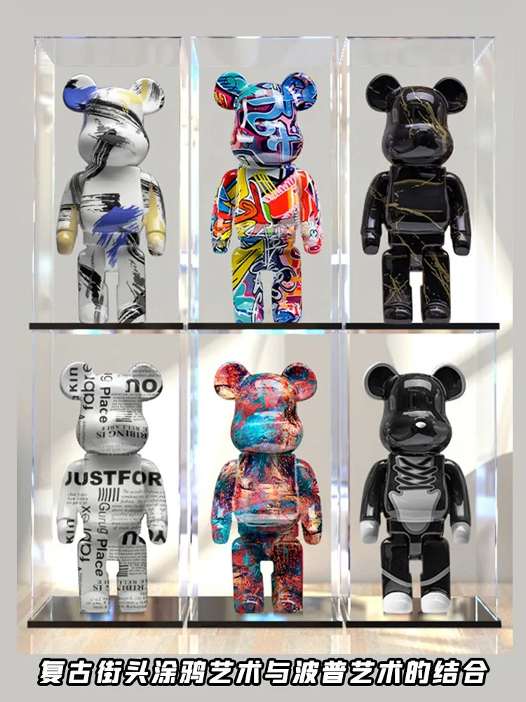 

Новинка гальваническое покрытие Be @ rbrick Bearbrick Декор Модный Аниме медведь кирпичная фигурка тренд гостиная магазин модель украшение кукла иг...