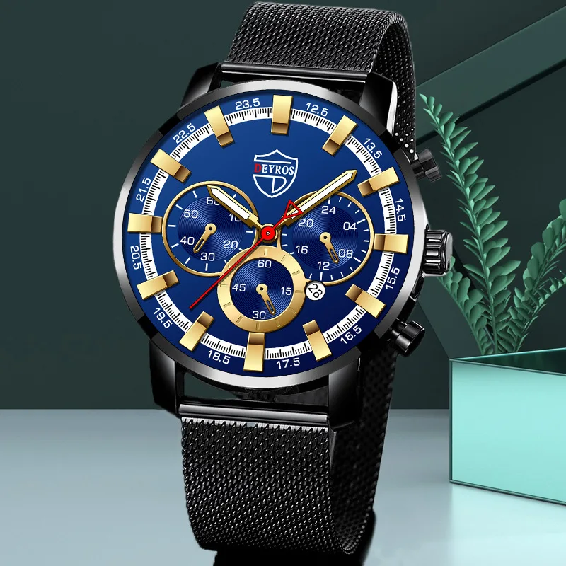 

Watch for Men Watch Explosions Fashion Men's Business Calendar Watch Men's Luminous Stainless Steel Quartz Watch Luxury Watch