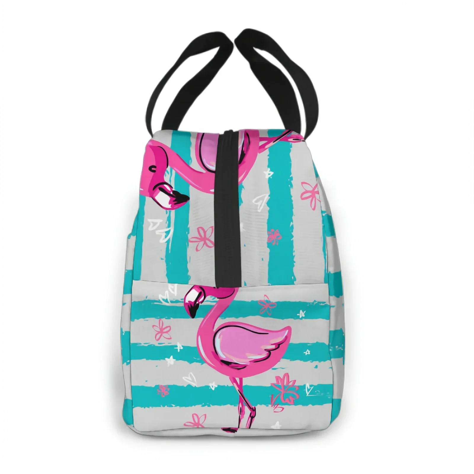 Летняя Забавная Изолированная Сумка Для Обеда С Дизайном Розового Фламинго