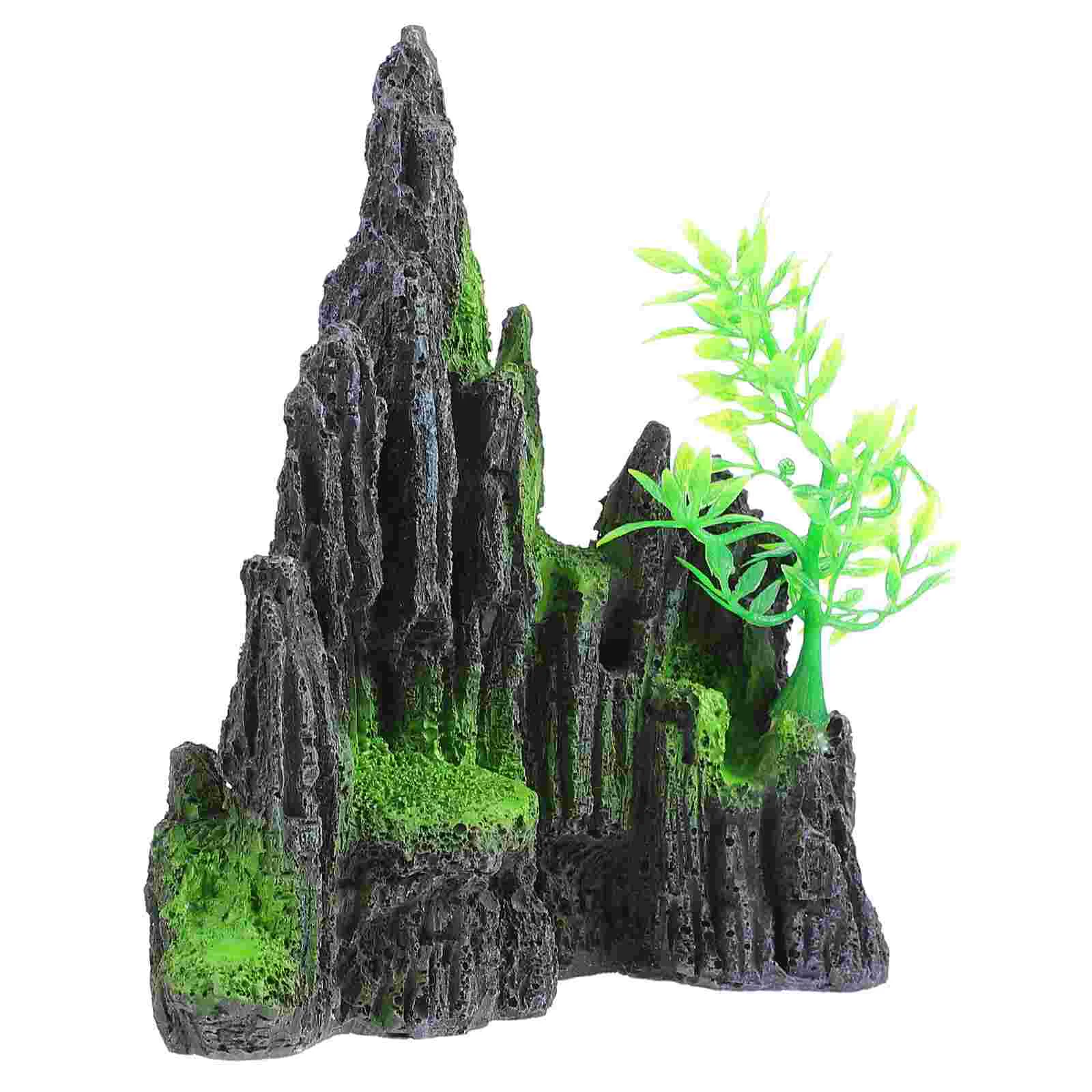

1pc Aquarium Fish Tank Landscaping Decoration Resin Rockery Stone Ornament